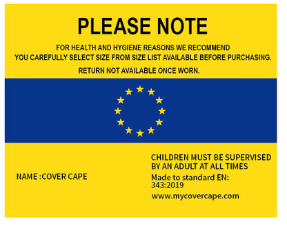 Blue Waterproof Cover Cape for Boys