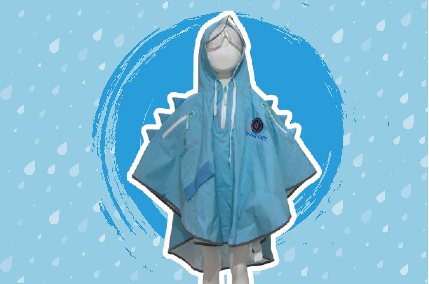 Blue Waterproof Cover Cape for Boys