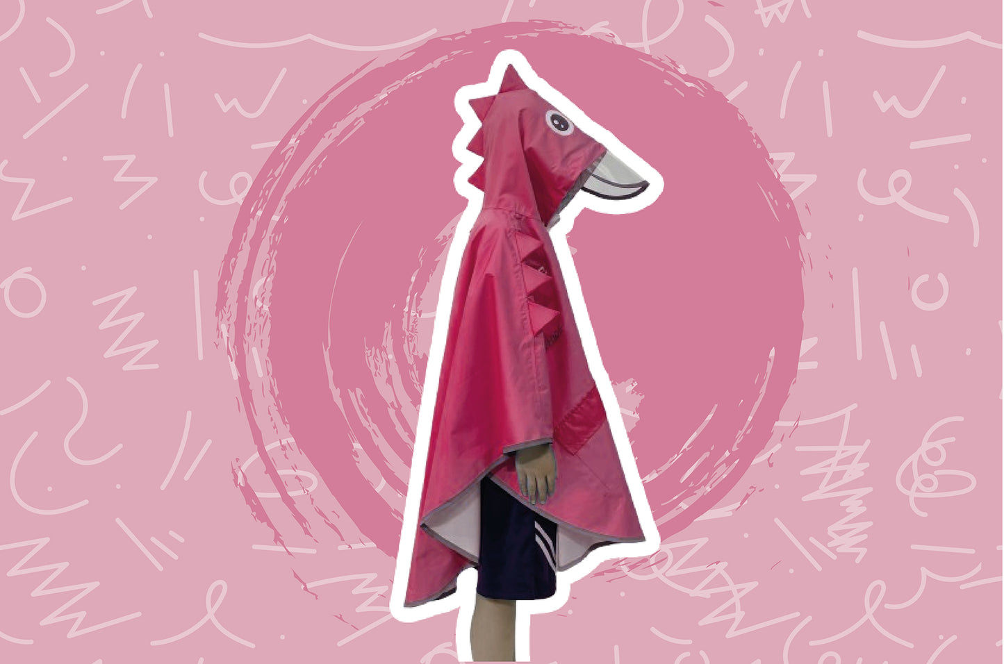 Pink Waterproof Cover Cape for Girls