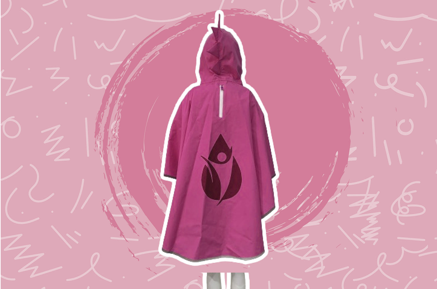 Pink Waterproof Cover Cape for Girls