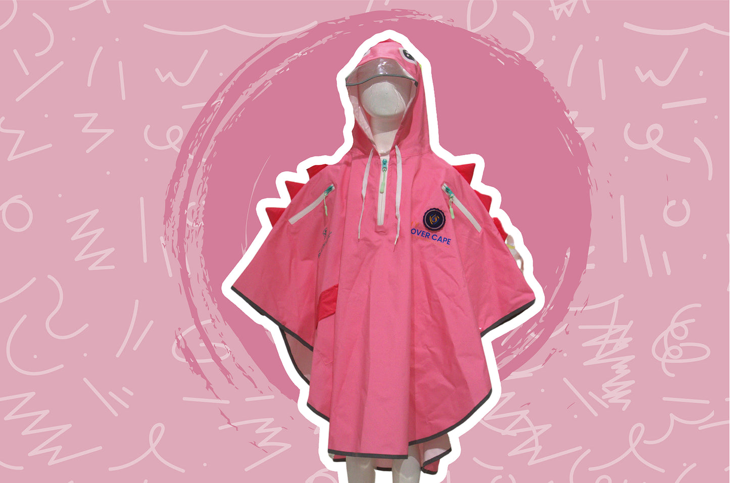 Pink Waterproof Cover Cape for Girls