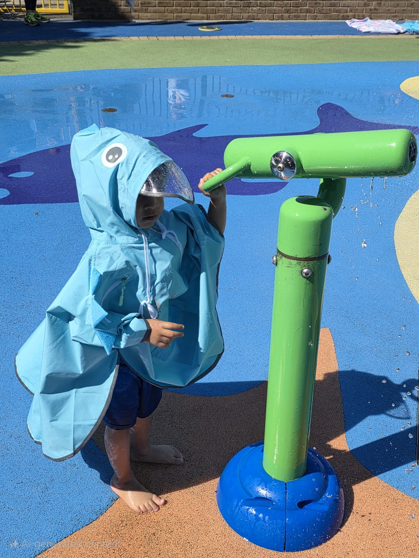 Blue Waterproof Cover Cape for Boys