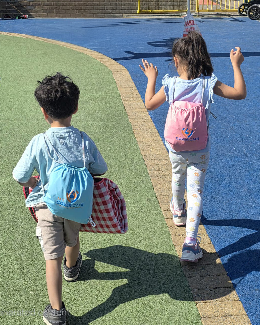 Blue Waterproof Cover Cape for Boys